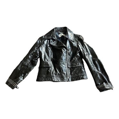 Pre-owned Ermanno Scervino Leather Jacket In Black
