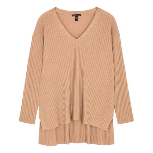 Pre-owned Eileen Fisher Cashmere Jumper In Beige