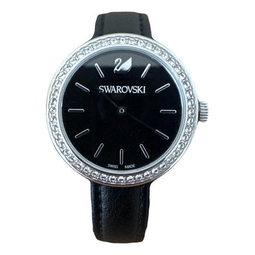 Pre-owned Swarovski Watch In Black