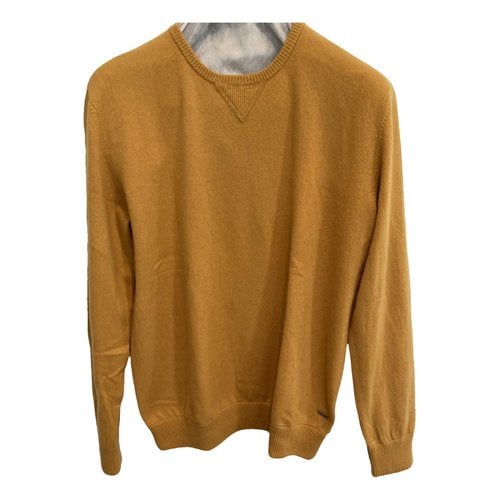 Pre-owned Zegna Cashmere Pull In Orange