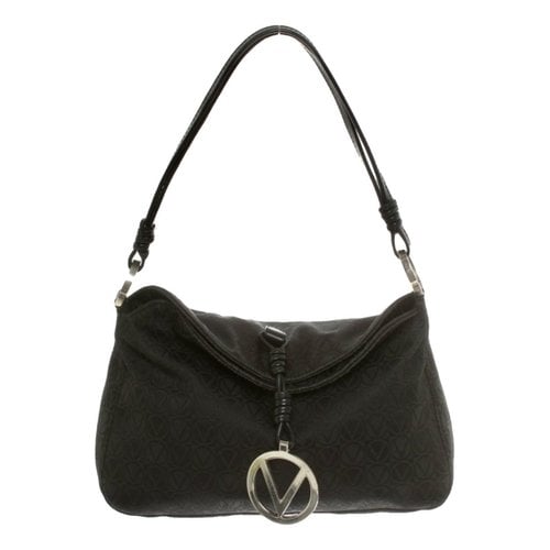 Pre-owned Valentino Garavani Vlogo Linen Mini Bag In Black