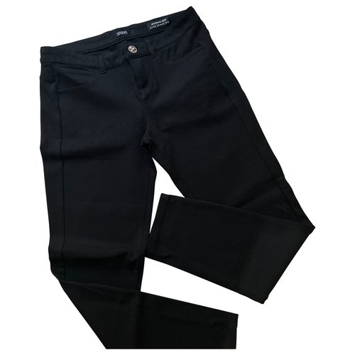 Pre-owned Guess Trousers In Black