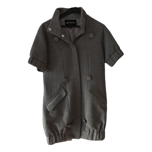 Pre-owned American Retro Wool Coat In Grey