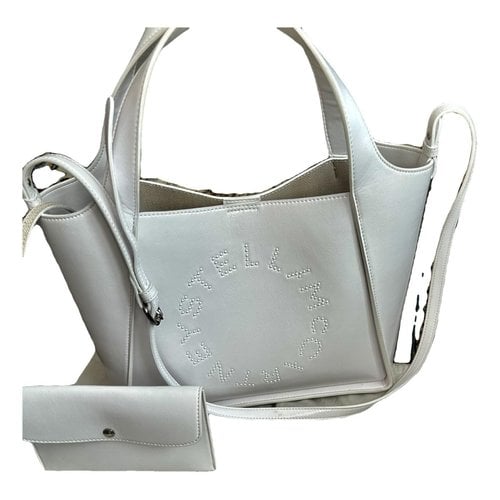 Pre-owned Stella Mccartney Vegan Leather Tote In White