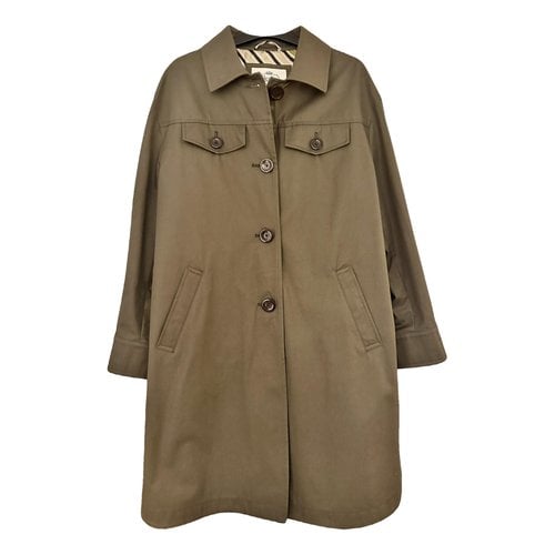 Pre-owned Herno Trench Coat In Khaki