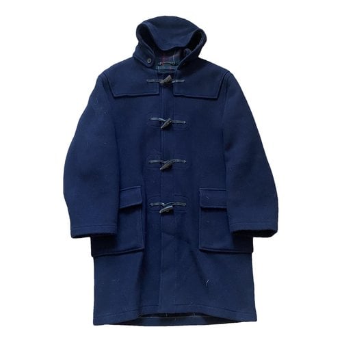 Pre-owned Gloverall Wool Dufflecoat In Navy
