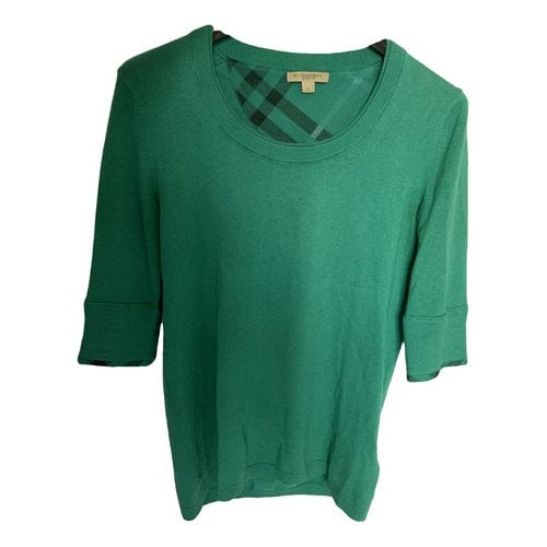 Pre-owned Burberry Cashmere Jumper In Green