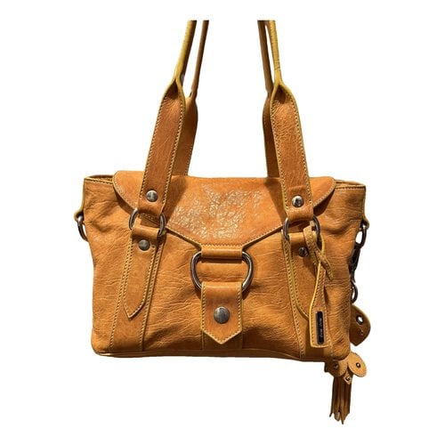 Pre-owned Miu Miu Leather Handbag In Yellow