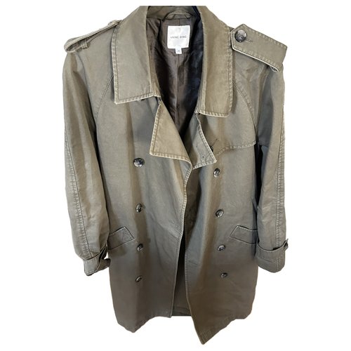 Pre-owned Anine Bing Spring Summer 2020 Trench Coat In Khaki