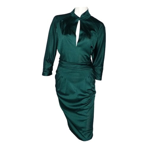 Pre-owned Valentino Silk Mid-length Dress In Green