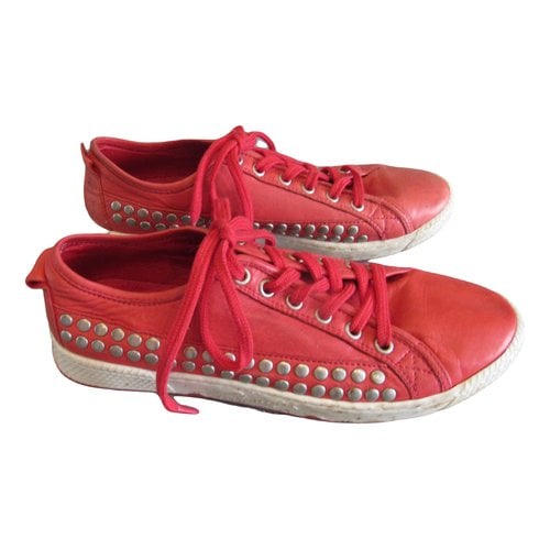 Pre-owned Pataugas Leather Trainers In Red