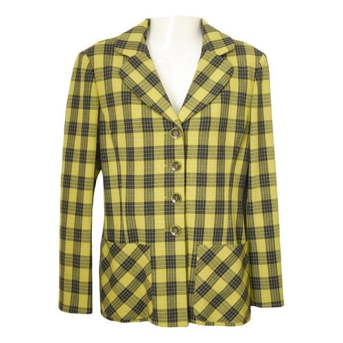 Pre-owned Alberta Ferretti Wool Blazer In Yellow