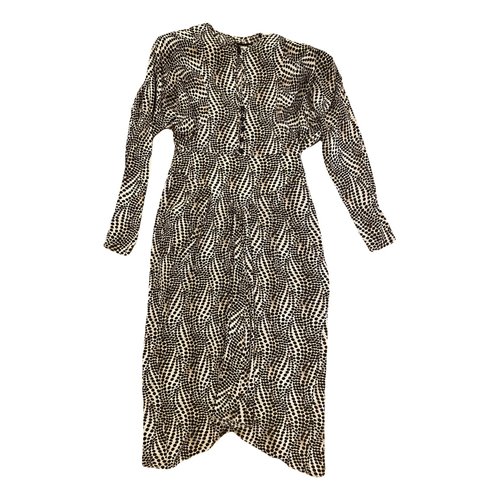 Pre-owned Isabel Marant Silk Mid-length Dress In Beige