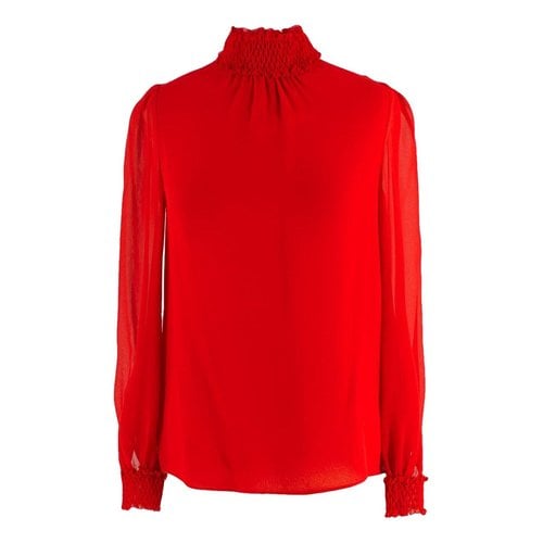 Pre-owned Valentino Silk Top In Red
