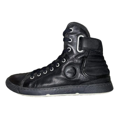 Pre-owned Pataugas Leather Trainers In Black