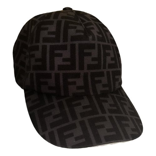 Pre-owned Fendi Leather Hat In Black