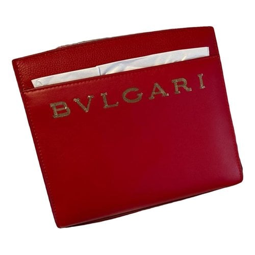 Pre-owned Bvlgari Leather Crossbody Bag In Red