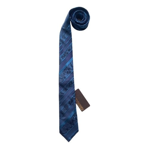 Pre-owned Roberto Cavalli Silk Tie In Blue