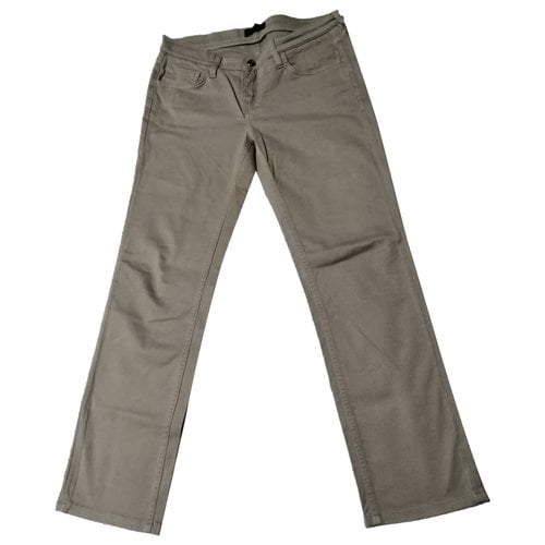 Pre-owned Fay Straight Pants In Grey