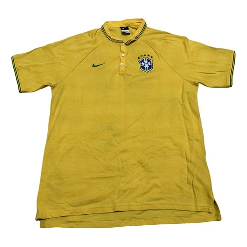 Pre-owned Nike Polo Shirt In Yellow