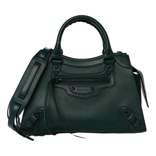 Pre-owned Balenciaga Neo Classic Leather Handbag In Green
