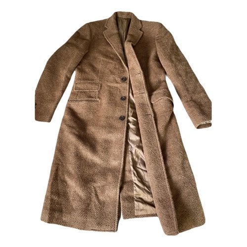 Pre-owned D&g Wool Coat In Brown