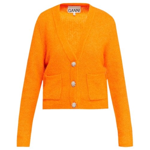 Pre-owned Ganni Wool Cardigan In Orange
