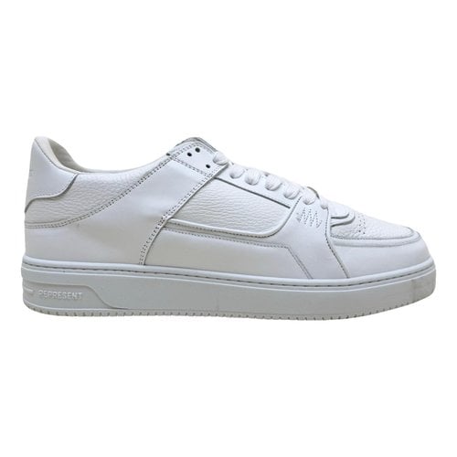 Pre-owned Represent Leather Low Trainers In White