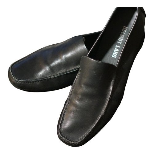 Pre-owned Helmut Lang Leather Flats In Black