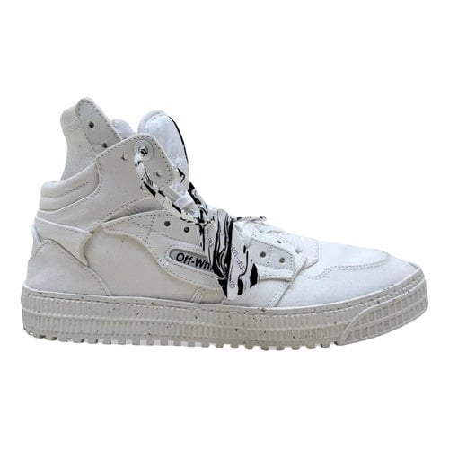 Pre-owned Off-white Cloth High Trainers In White