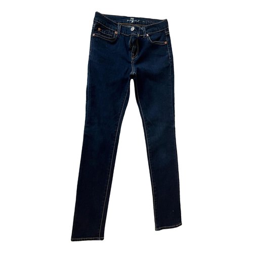 Pre-owned 7 For All Mankind Kids' Jeans In Blue