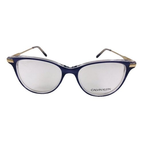 Pre-owned Calvin Klein Sunglasses In Blue