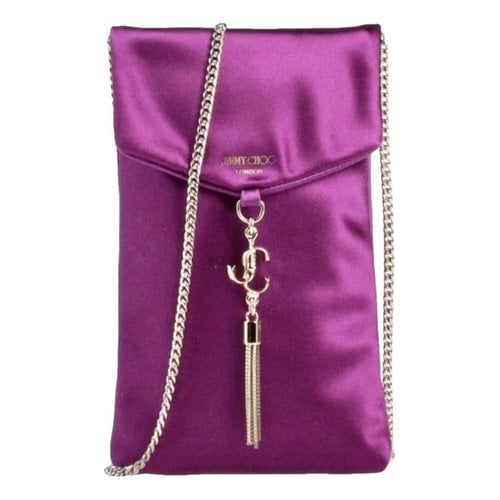 Pre-owned Jimmy Choo Silk Crossbody Bag In Purple