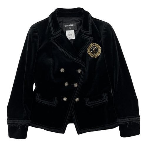 Pre-owned Chanel Tweed Blazer In Black