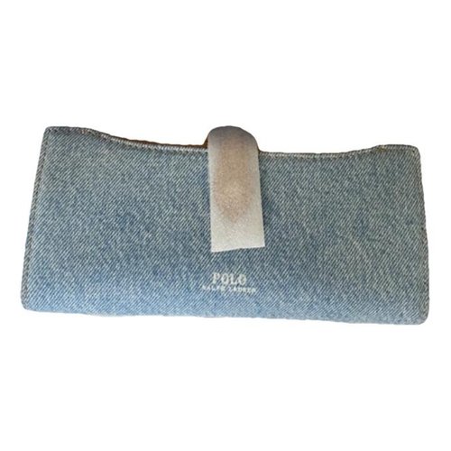 Pre-owned Polo Ralph Lauren Leather Wallet In Blue