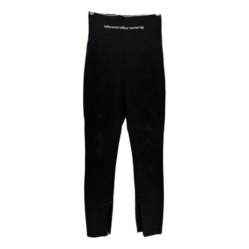 Pre-owned Alexander Wang Wool Slim Pants In Black