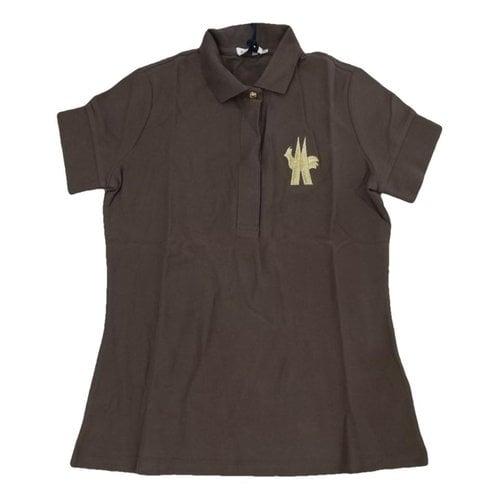 Pre-owned Moncler Polo In Brown