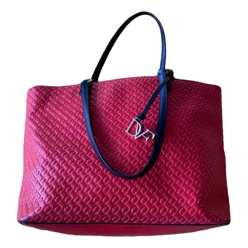 Pre-owned Diane Von Furstenberg Leather Handbag In Red