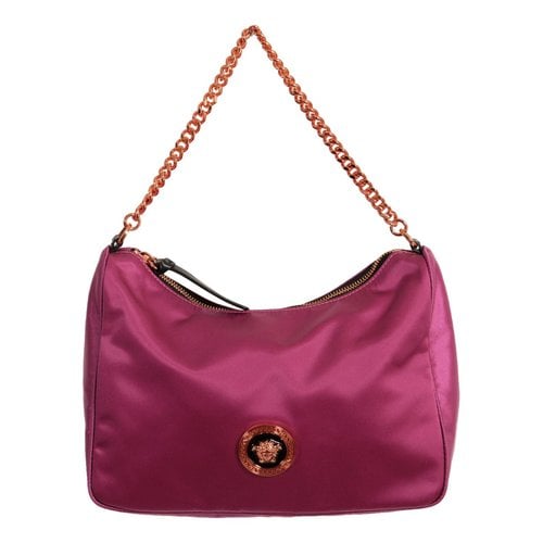 Pre-owned Versace Handbag In Purple