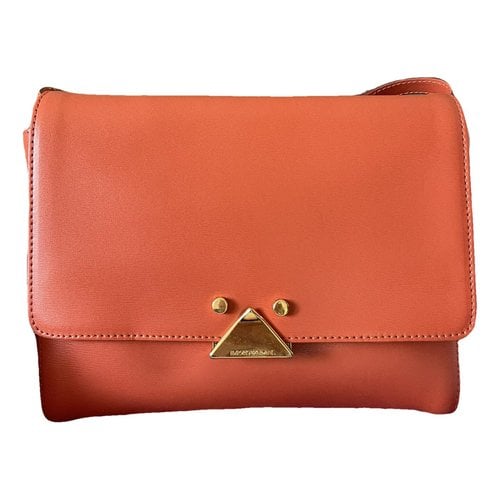 Pre-owned Emporio Armani Leather Crossbody Bag In Orange
