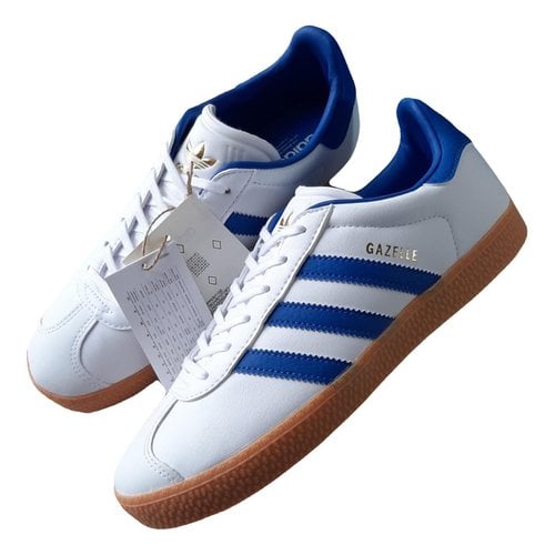 Pre-owned Adidas Originals Gazelle Vegan Leather Trainers In White