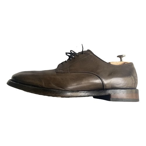 Pre-owned Officine Creative Leather Lace Ups In Grey