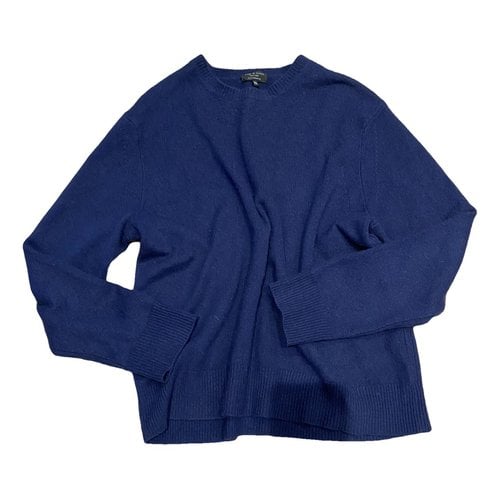 Pre-owned Rag & Bone Cashmere Cardigan In Navy