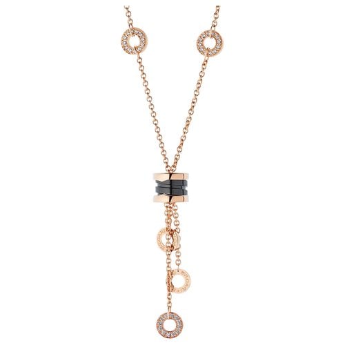 Pre-owned Bvlgari B.zero1 Pink Gold Necklace