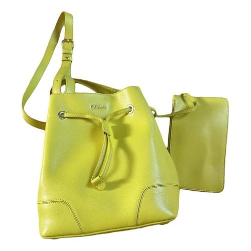 Pre-owned Furla Leather Bag In Yellow