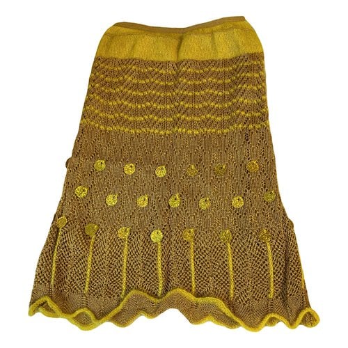 Pre-owned Christian Lacroix Mid-length Skirt In Yellow