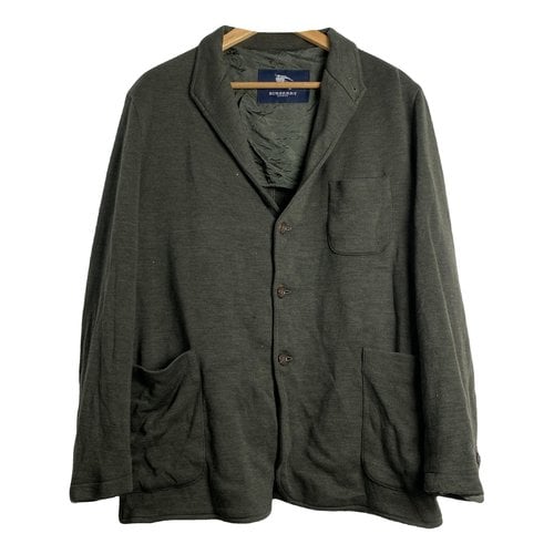 Pre-owned Burberry Cardi Coat In Green