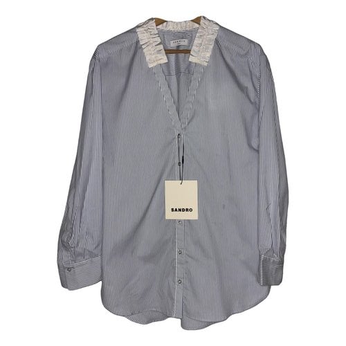 Pre-owned Sandro Spring Summer 2021 Shirt In Blue