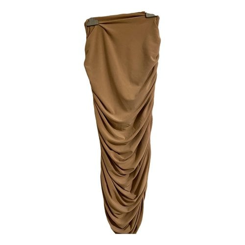 Pre-owned Norma Kamali Mid-length Skirt In Beige