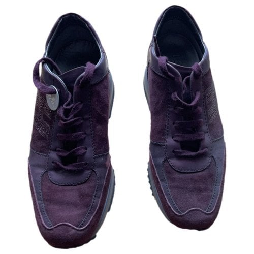 Pre-owned Hogan High Trainers In Purple